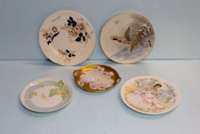Five Hand Painted Plates