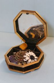 Hexagon Jewelry Box with Costume Jewelry