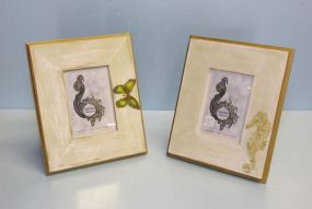 Two Campagne Hand Painted Picture Frames