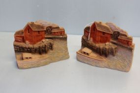 Pair of 1987 S. Brue Seaside Bookends 