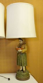 Plaster Girl Lamp