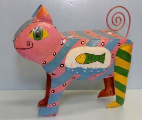 Multicolored Metal Cat
