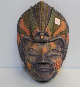 Blue Wood Indian Mask