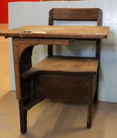 Wood and Metal Child's School Desk