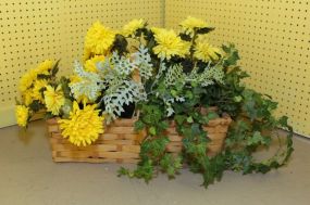 Split Hickory Basket with Flowers