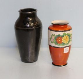 Black Vase & Oriental Luster Vase