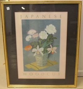 Japanese Wood Cut Print in Frame