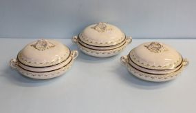Three Booths China Covered Casseroles