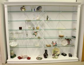 White Display Unit with Glass Shelves