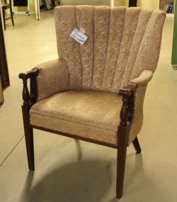 Mahogany Upholstered Arm Chair