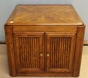 Oak Two Door End Table