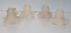 Four Frosted Lamp Shades