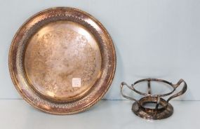 Silverplate Tray & Silverplate Burner