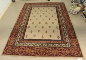 Machine Made Rug with Urn Design