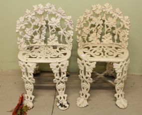 Two Cast Iron Patio Chairs