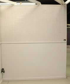 White Eight Foot Half Pegboard Wall