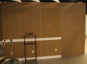 Brown Half Pegboard Eight Foot Wall