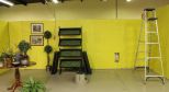 Yellow Eight Foot Pegboard Wall