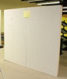 White Eight Foot Pegboard Wall