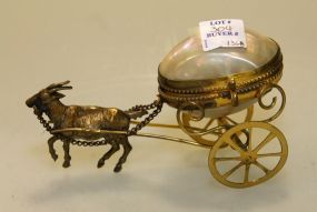 Antique Mother of Pearl and Brass Carriage