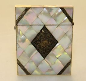Antique Mother of Pearl Calling Card Case