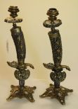 Pair of Antique Brass Candlesticks