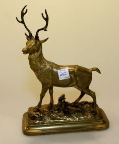 Gilt Bronze Stag late 19th Century