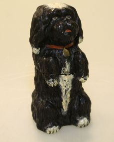 Austrian Terra Cotta 19th Century Dog jar with lid