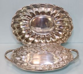 Two Pewter Serving Dishes