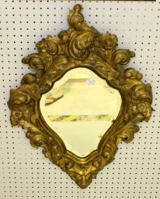 Antique Wood Gilt Beveled Mirror