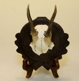 Victorian Black Forest Carved Horn Plaque