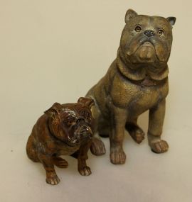 Old Painted Metal Bulldog