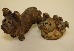 Carved Wood Scottie Dog & Carved Scottie Dog Lid