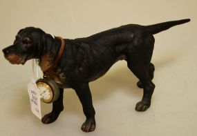 Resin Carved Dog with Watch