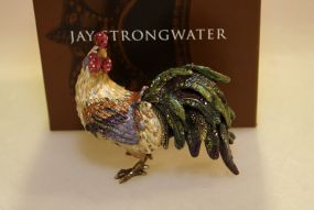 Jay Strongwater Small Enamel Rooster Figurines