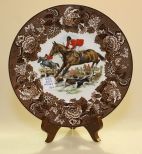 English Alpine Ironstone Hunting Plate