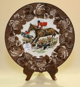 English Alpine Ironstone Hunting Plate