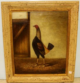 Oil on Canvas of Rooster