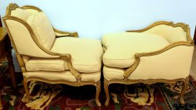 18th Century Duchess Brisco Chair and Ottoman