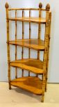 Bee Hive Finial Corner Bamboo Shelf