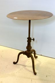 Vintage Iron Table with Adjustable Height