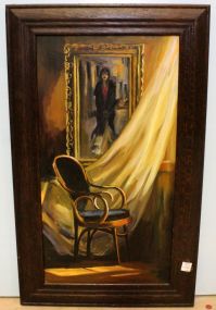 Oil Painting of Chair, Painting and Window Setting