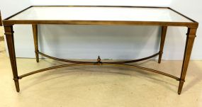 Beveled Glass Mirror Top Coffee Table