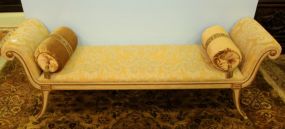 John Rosselli French Regency Bench with Two Custom Upholstered Pillows