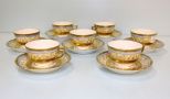 Eight (8) Raynaud Limoges China Sheherazade Pattern Cups and Saucers