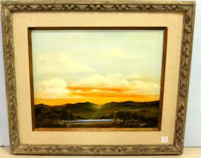 Oil Painting of Sunset Hills
