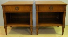 Pair of Henredon Walnut Nightstands