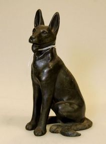 Cast Bronze German Shephard Figurine