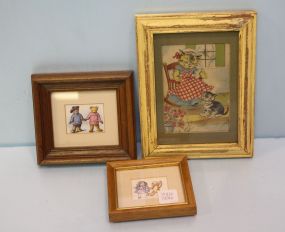 Three Various Size Children's Pictures