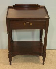 One Drawer Mahogany Bedside Table